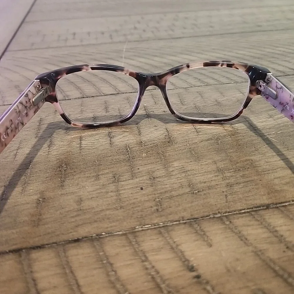 FRAMES ONLY Juicy Couture JU 136 0L76 Tortoise Pink Rectangular Eyeglasses 135